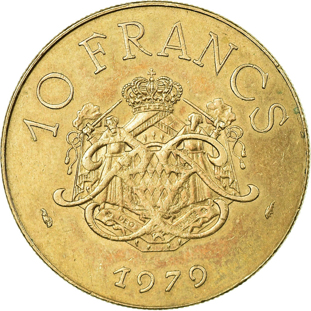 Münze, Monaco, Rainier III, 10 Francs, 1979, SS, Copper-Nickel-Aluminum