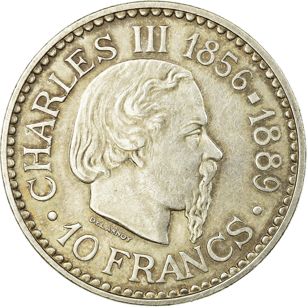 Coin, Monaco, Rainier III, 10 Francs, 1966, AU(55-58), Silver, KM:146