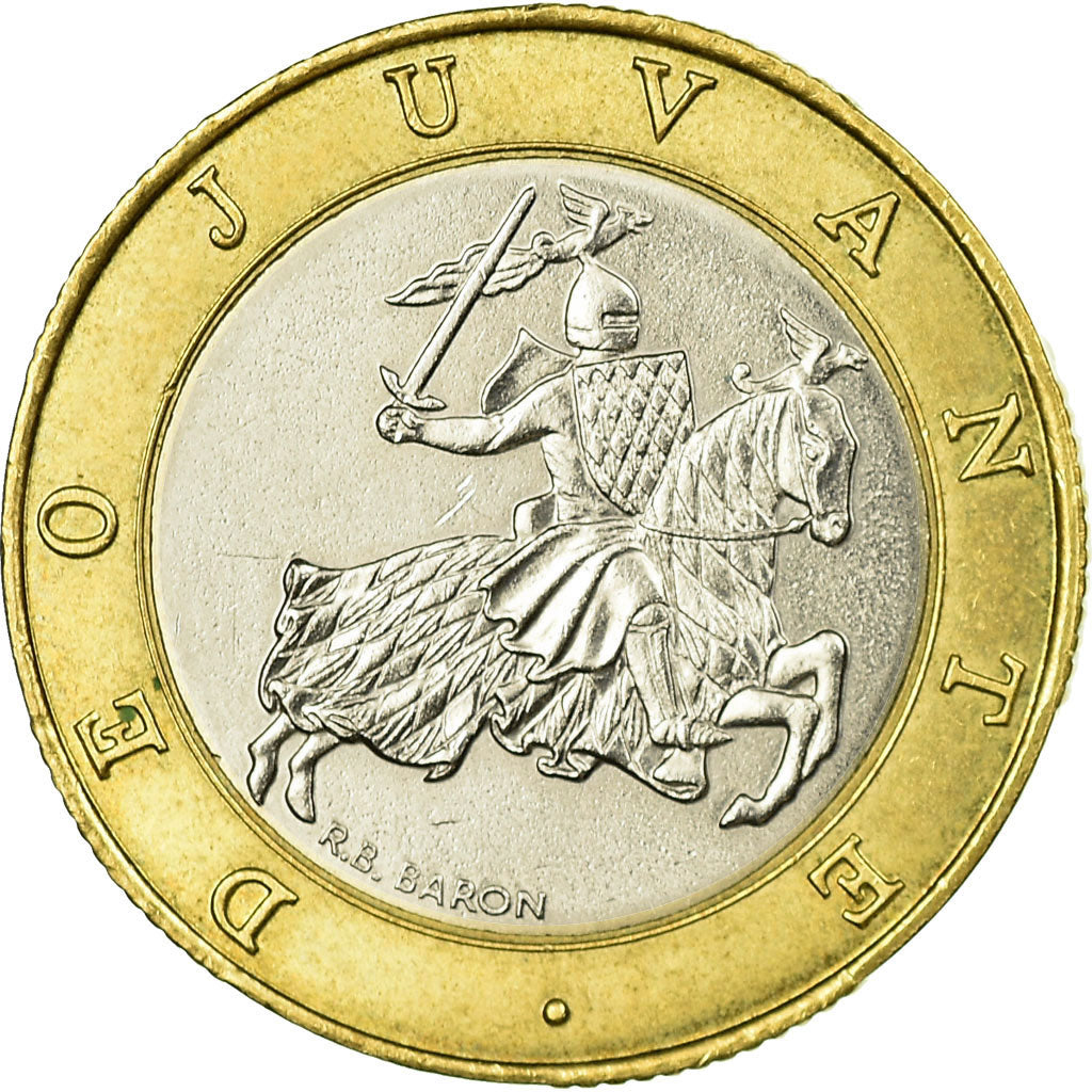 Coin, Monaco, Rainier III, 10 Francs, 1989, EF(40-45), Bi-Metallic, KM:163