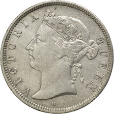 Coin, Straits Settlements, Victoria, 20 Cents, 1890, Heaton, EF(40-45), Silver