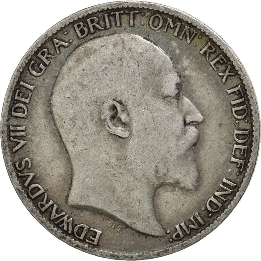 GREAT BRITAIN, 6 Pence, 1902, KM #799, VF(20-25), Silver, 19.5, 2.74