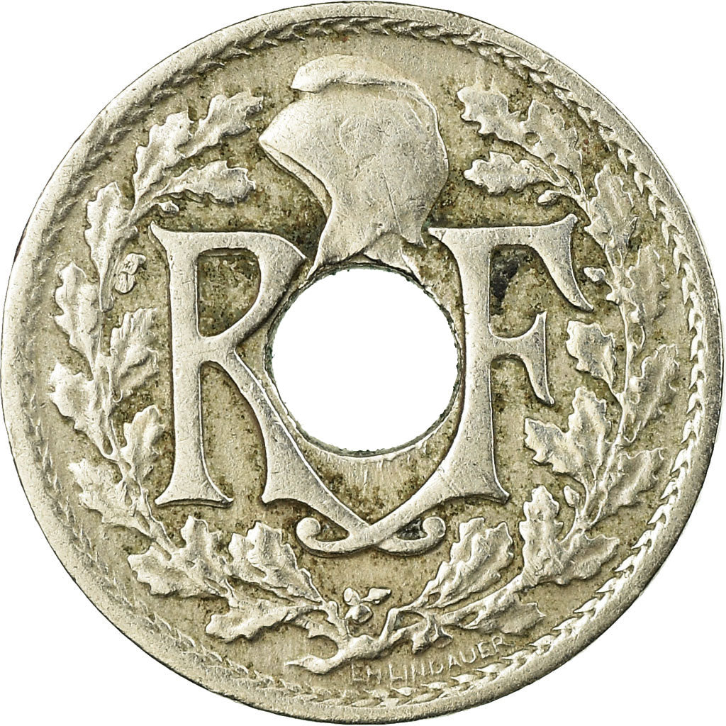 Moneta, Francia, Lindauer, 5 Centimes, 1923, Paris, BB, Rame-nichel, KM:875