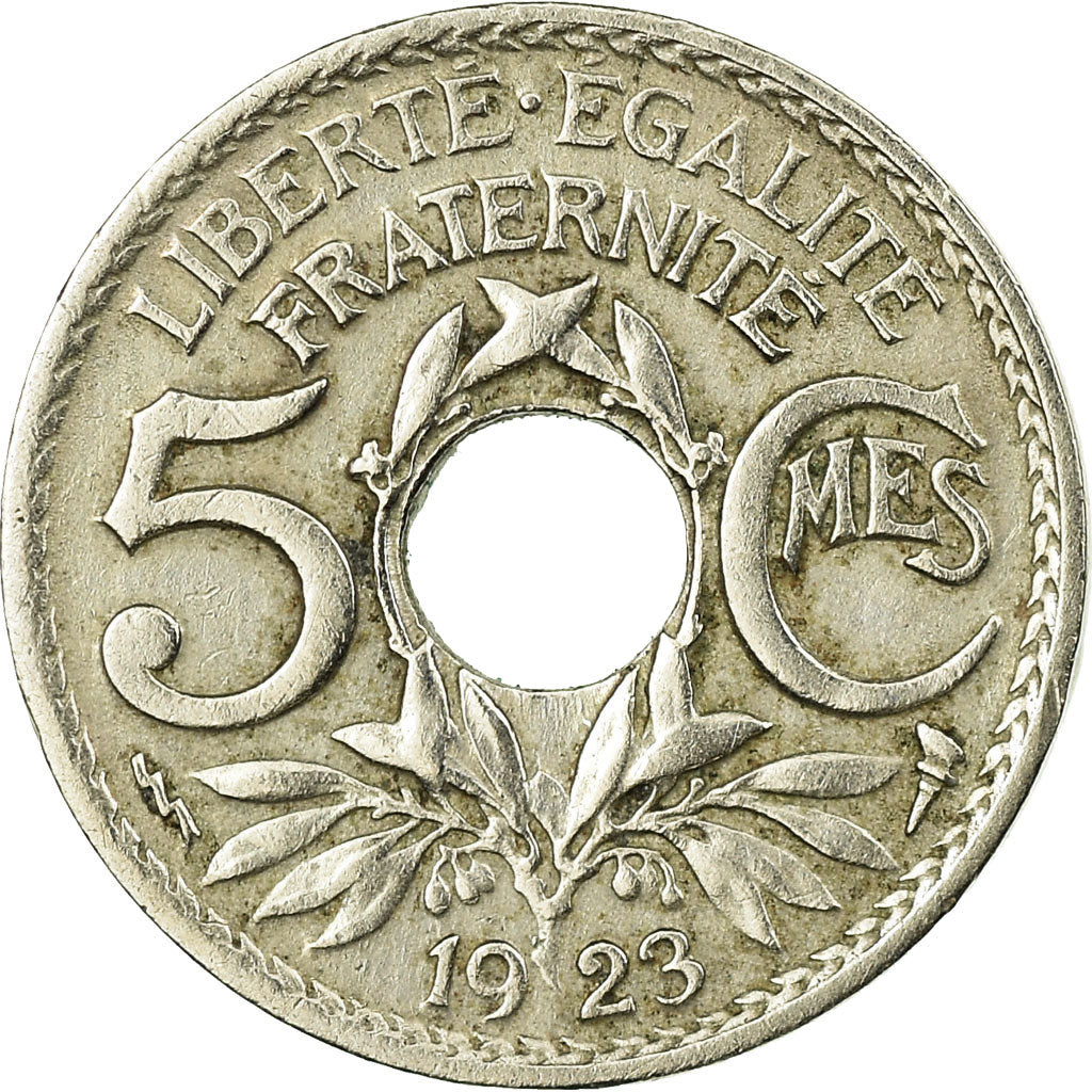 Moneta, Francia, Lindauer, 5 Centimes, 1923, Paris, BB, Rame-nichel, KM:875