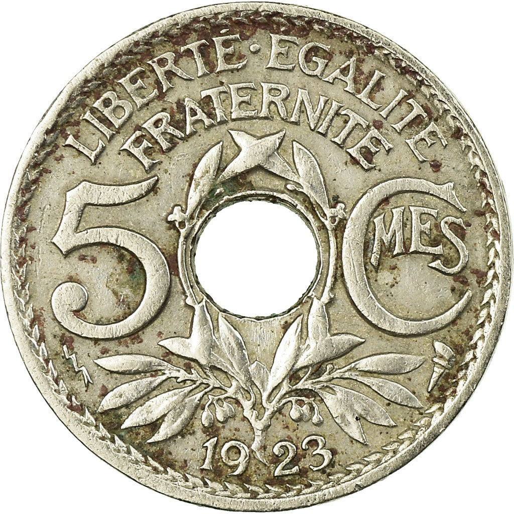 Coin, France, Lindauer, 5 Centimes, 1923, Paris, EF(40-45), Copper-nickel