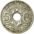 Moneta, Francja, Lindauer, 5 Centimes, 1925, Paris, EF(40-45), Miedź-Nikiel