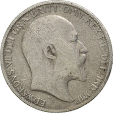 GREAT BRITAIN, 6 Pence, 1907, KM #799, VF(20-25), Silver, 19.5, 2.72