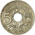 Moneta, Francja, Lindauer, 5 Centimes, 1933, Paris, EF(40-45), Miedź-Nikiel