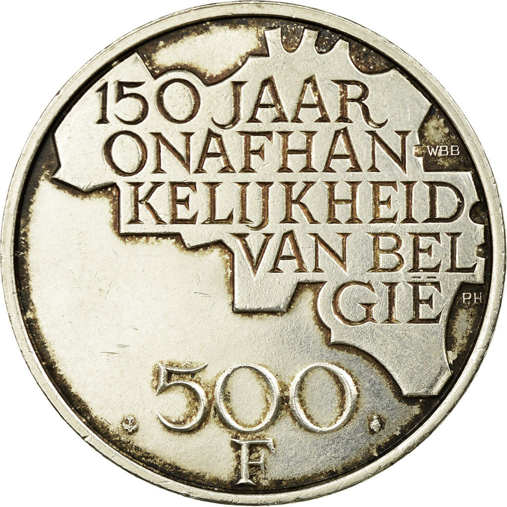 Coin, Belgium, 500 Francs, 500 Frank, 1980, Brussels, EF(40-45), Silver Clad