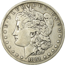 Coin, United States, Morgan Dollar, Dollar, 1881, U.S. Mint, Philadelphia