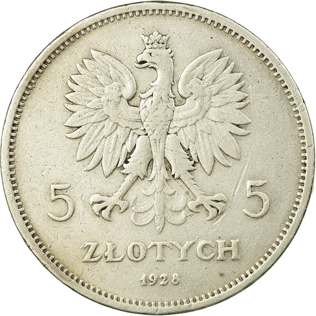 Monnaie, Pologne, 5 Zlotych, 1928, Warsaw, TB+, Argent, KM:18