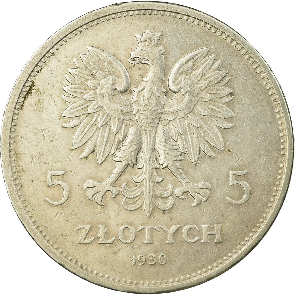 Moneta, Polonia, 5 Zlotych, 1930, Warsaw, BB, Argento, KM:19.1