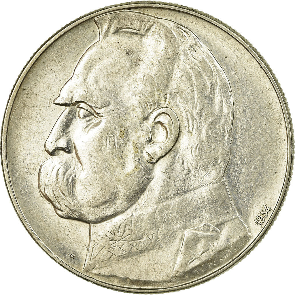 Moneta, Polonia, 10 Zlotych, 1934, Warsaw, BB, Argento, KM:26