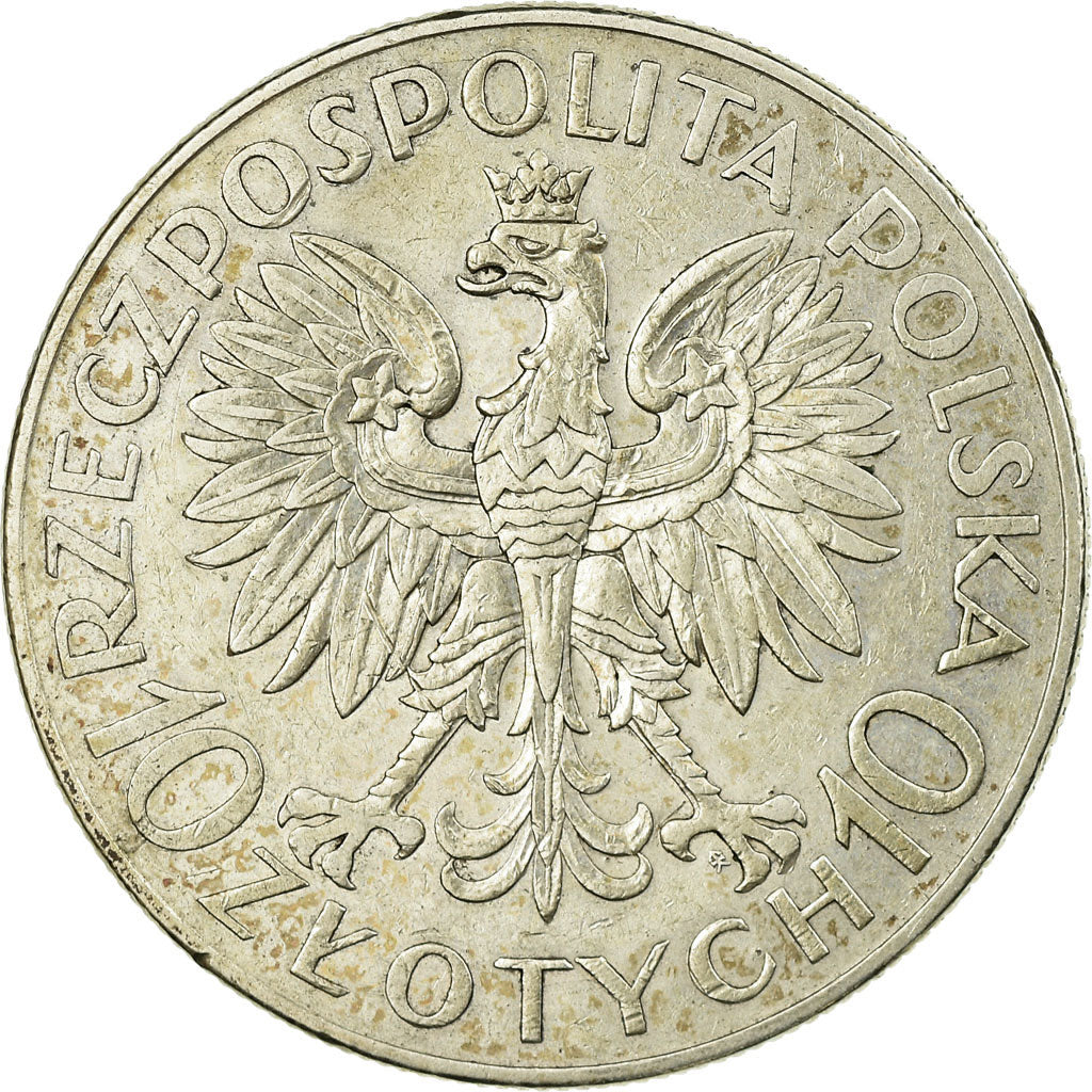 Coin, Poland, 10 Zlotych, 1933, Warsaw, EF(40-45), Silver, KM:24