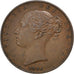 GREAT BRITAIN, Farthing, 1846, KM #725, AU(50-53), Copper, 4.68