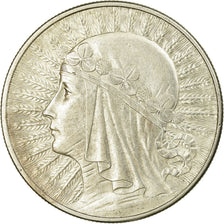 Coin, Poland, 10 Zlotych, 1932, Warsaw, AU(55-58), Silver, KM:22