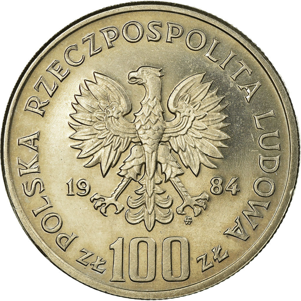 Moeda, Polónia, 100 Zlotych, 1984, Warsaw, EF(40-45), Cobre-níquel, KM:148
