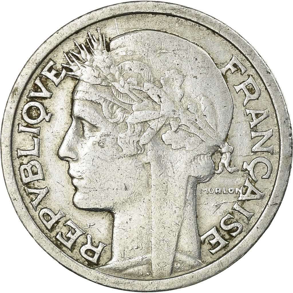 Coin, France, Morlon, 2 Francs, 1945, VF(30-35), Aluminum, KM:886a.1