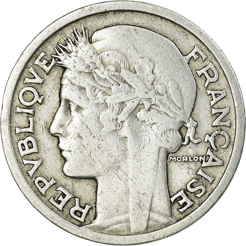 Coin, France, Morlon, 2 Francs, 1945, Castelsarrasin, VF(30-35), Aluminum