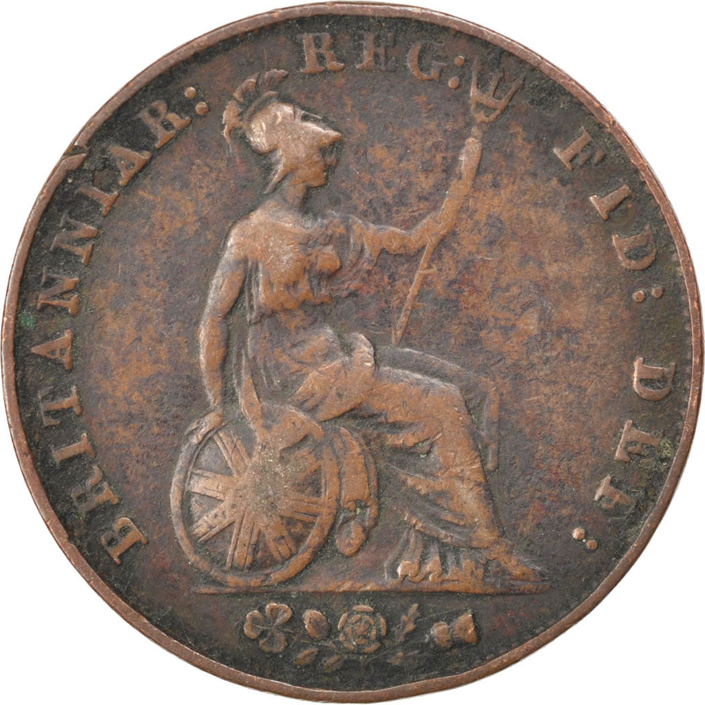 GREAT BRITAIN, 1/2 Penny, 1851, KM #726, VF(30-35), Copper, 9.10