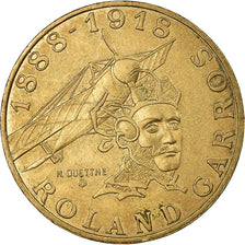 Munten, Frankrijk, Roland Garros, 10 Francs, 1988, FR+, Aluminum-Bronze, KM:965