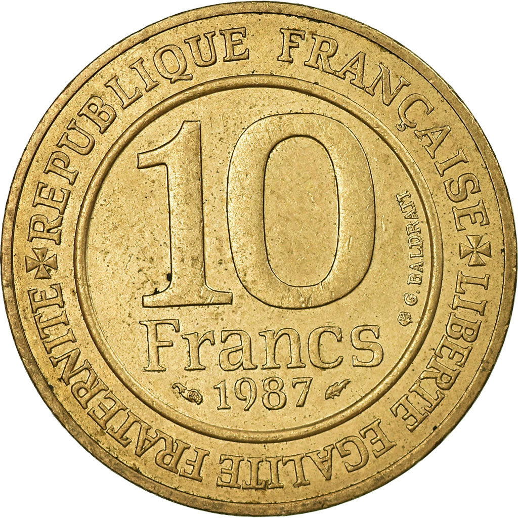 Munten, Frankrijk, Millennium of King Capet and France, 10 Francs, 1987, FR+