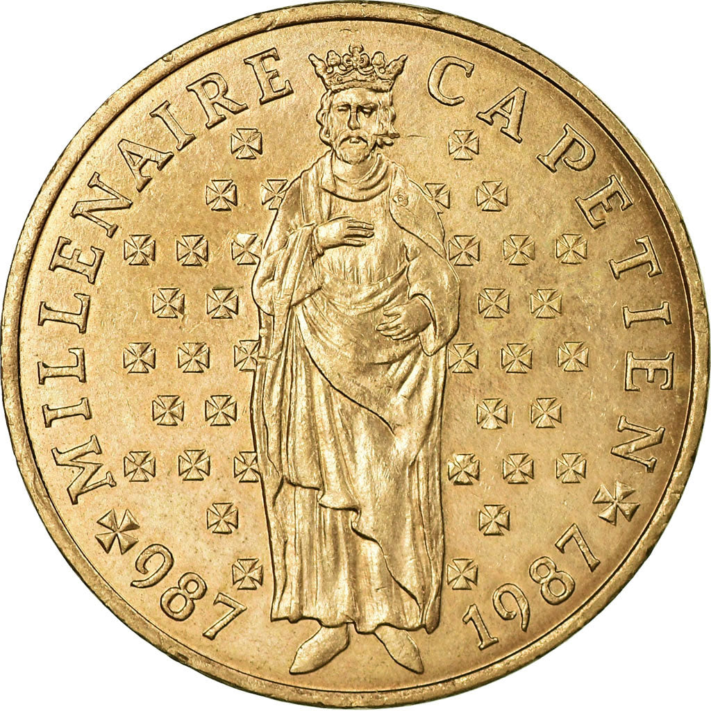 Münze, Frankreich, Millennium of King Capet and France, 10 Francs, 1987, S