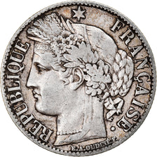 Coin, France, Cérès, Franc, 1871, Paris, VF(30-35), Silver, KM:822.1
