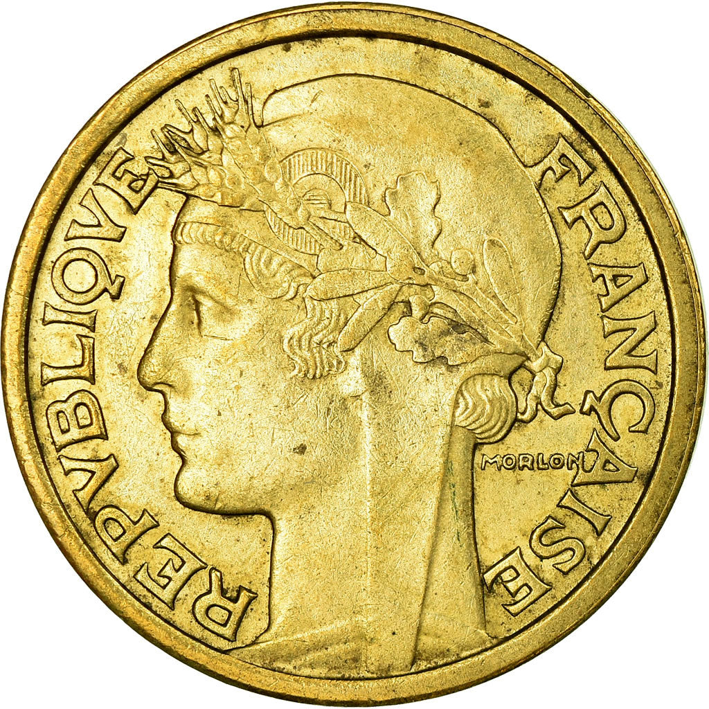 Moeda, França, Morlon, 2 Francs, 1940, Paris, EF(40-45), Alumínio-Bronze