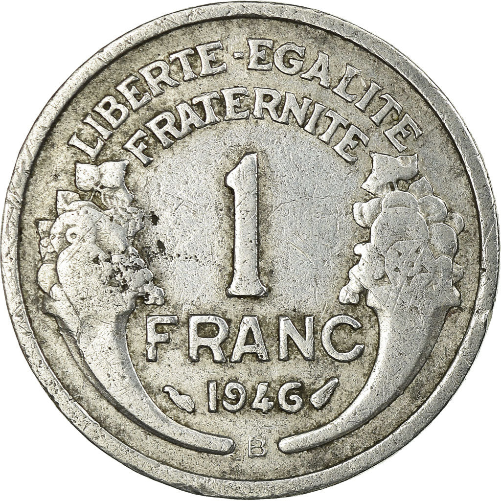 Münze, Frankreich, Morlon, Franc, 1946, Beaumont - Le Roger, SGE+, Aluminium