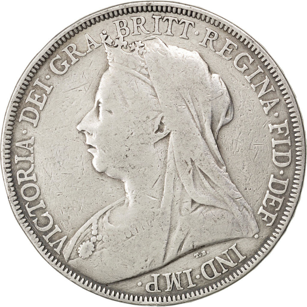 GREAT BRITAIN, Crown, 1895, KM #783, VF(30-35), Silver, 38.61, 27.78