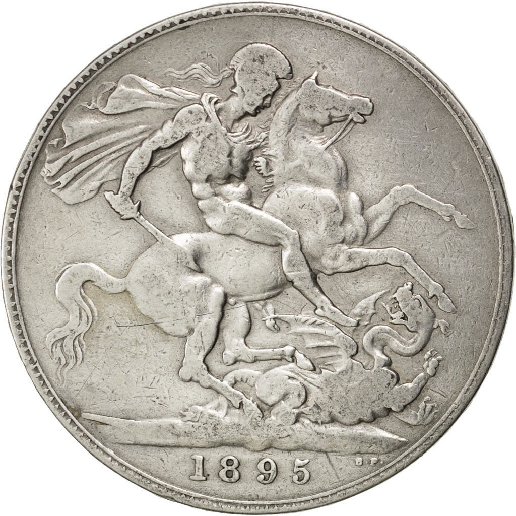 GREAT BRITAIN, Crown, 1895, KM #783, VF(30-35), Silver, 38.61, 27.78