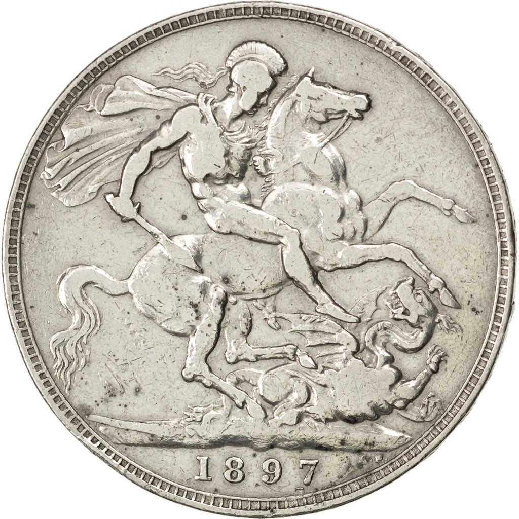 GREAT BRITAIN, Crown, 1897, KM #783, VF(30-35), Silver, 38.61, 27.94