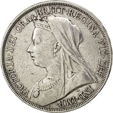 Coin, Great Britain, Victoria, Crown, 1893, AU(50-53), Silver, KM:783