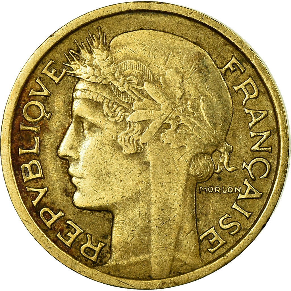 Moneta, Francja, Morlon, 50 Centimes, 1933, EF(40-45), Aluminium-Brąz