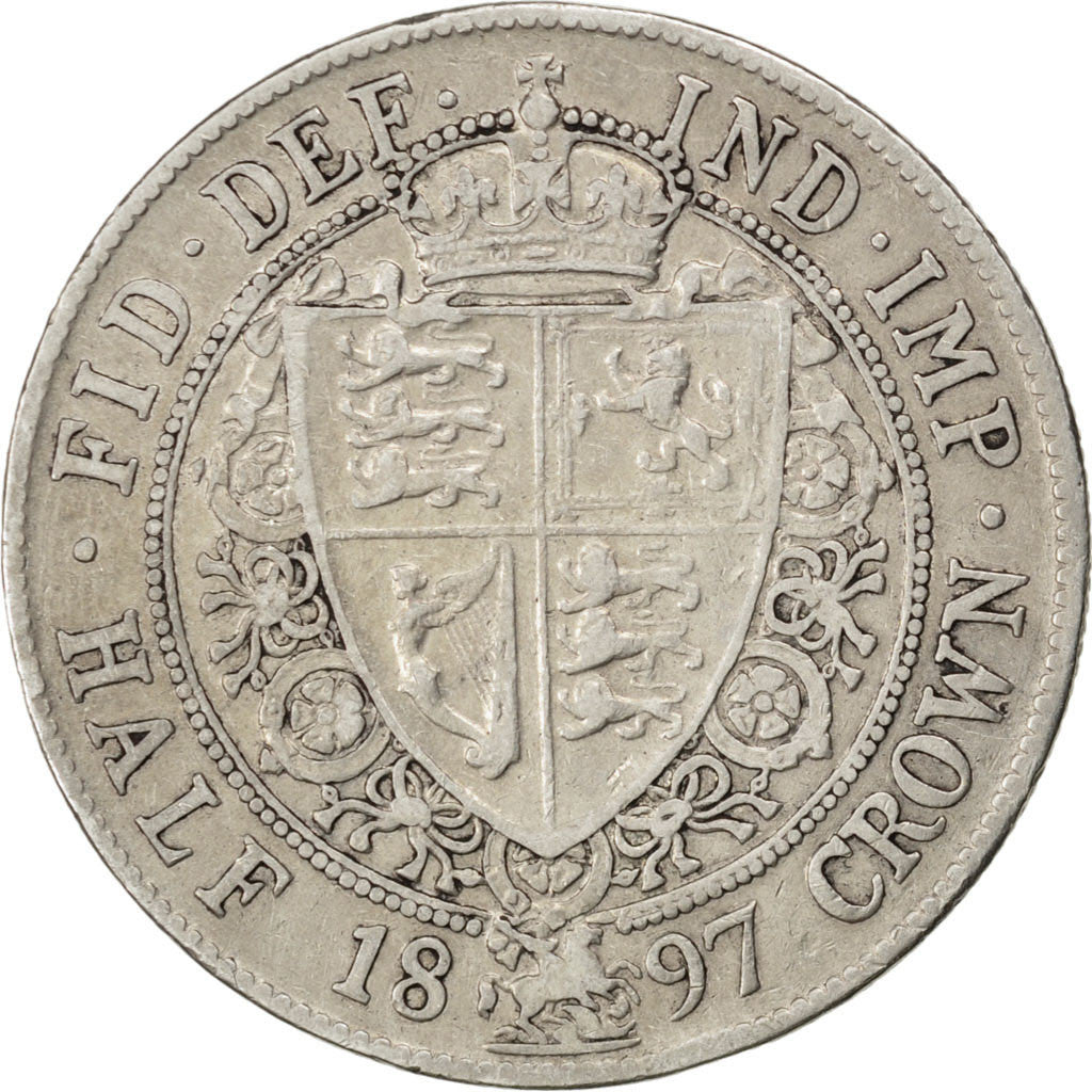 GREAT BRITAIN, 1/2 Crown, 1897, KM #782, EF(40-45), Silver, 32.3, 13.92