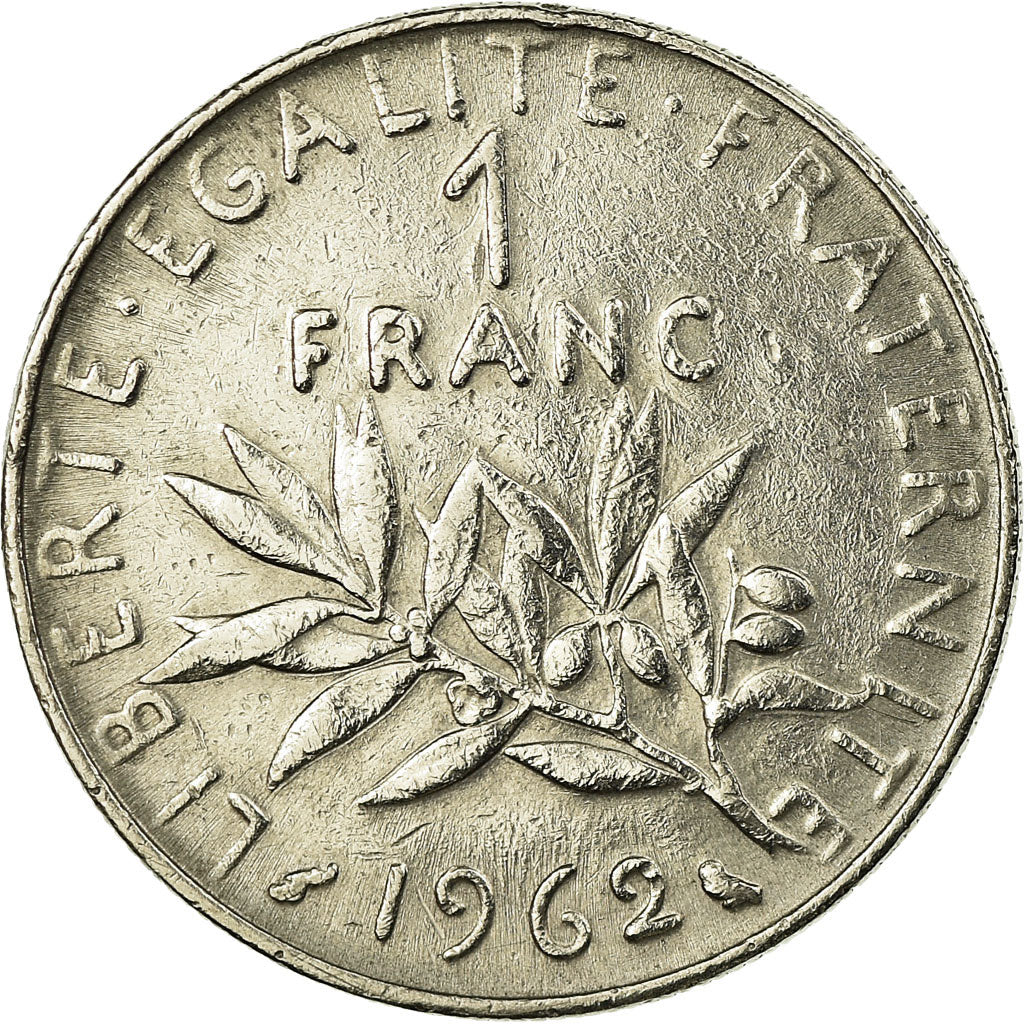 Coin, France, Semeuse, Franc, 1962, Paris, EF(40-45), Nickel, KM:925.1