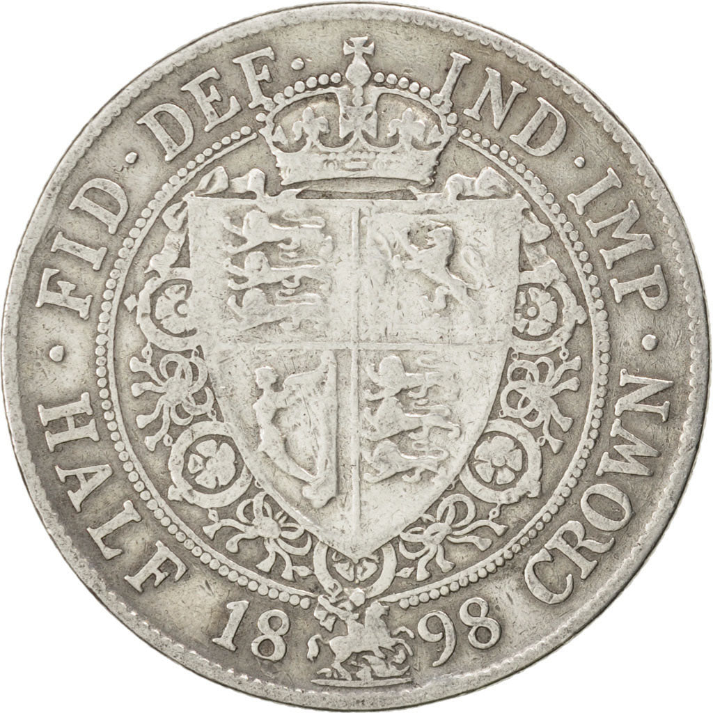 GREAT BRITAIN, 1/2 Crown, 1898, KM #782, VF(20-25), Silver, 32.3, 13.77