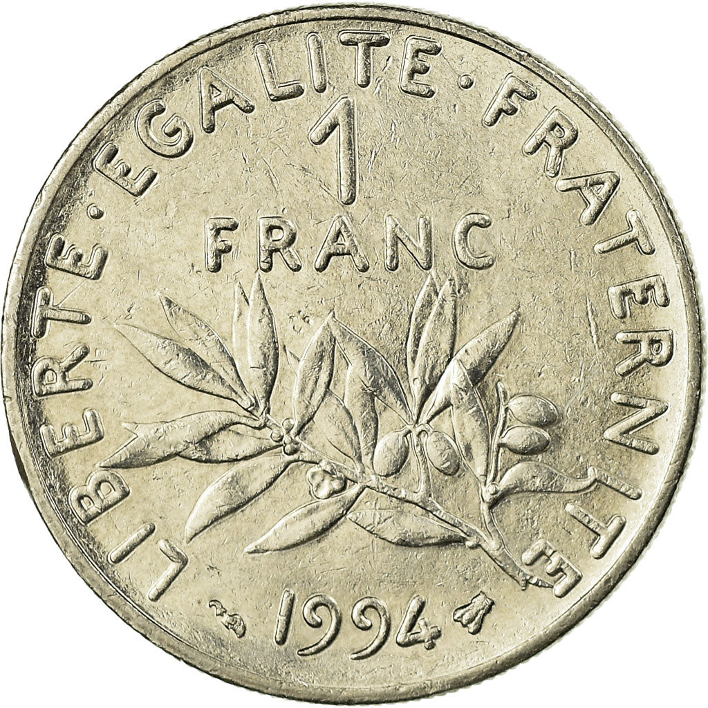 Coin, France, Semeuse, Franc, 1994, Paris, EF(40-45), Nickel, KM:925.1