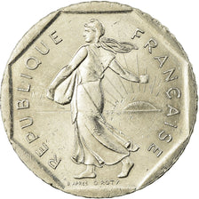 Moneta, Francja, Semeuse, 2 Francs, 1995, EF(40-45), Nikiel, KM:942.1