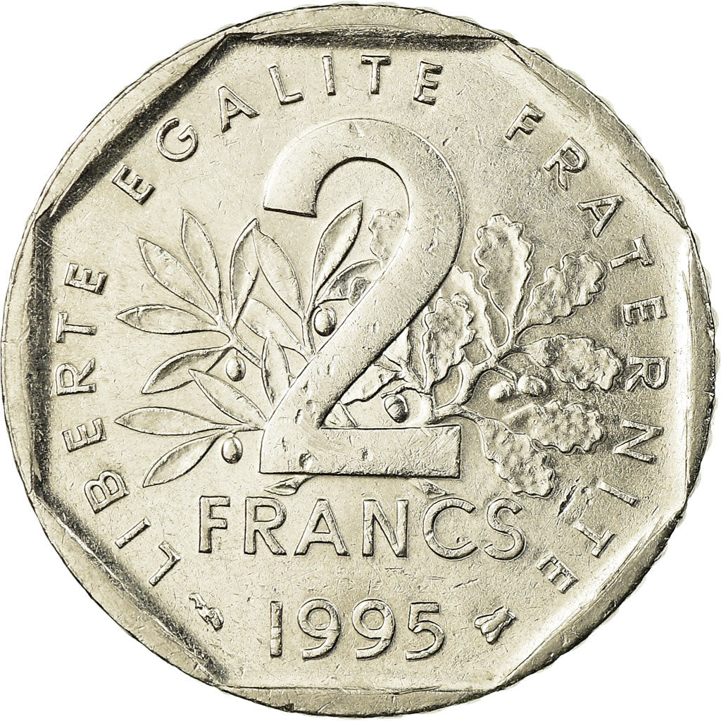 Coin, France, Semeuse, 2 Francs, 1995, EF(40-45), Nickel, KM:942.1, Gadoury:547