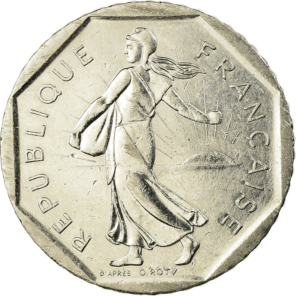 Moneda, Francia, Semeuse, 2 Francs, 1996, MBC, Níquel, KM:942.1, Gadoury:547