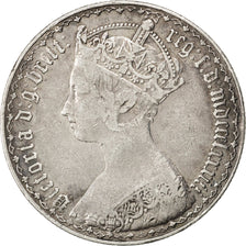 GREAT BRITAIN, Florin, Two Shillings, 1883, KM #746.4, VF(30-35), Silver, 11.15