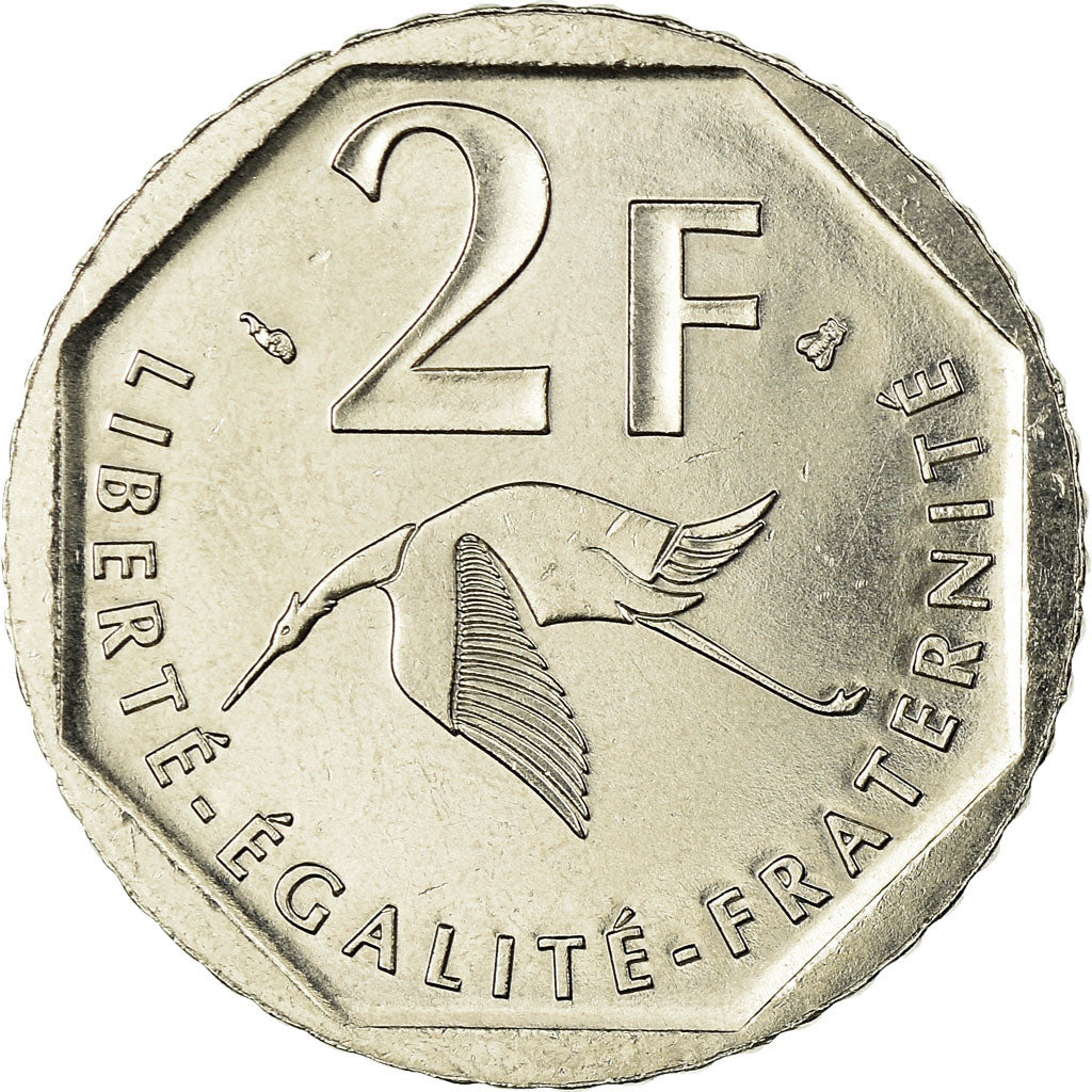 Coin, France, Guynemer, 2 Francs, 1997, AU(50-53), Nickel, KM:1187, Gadoury:550
