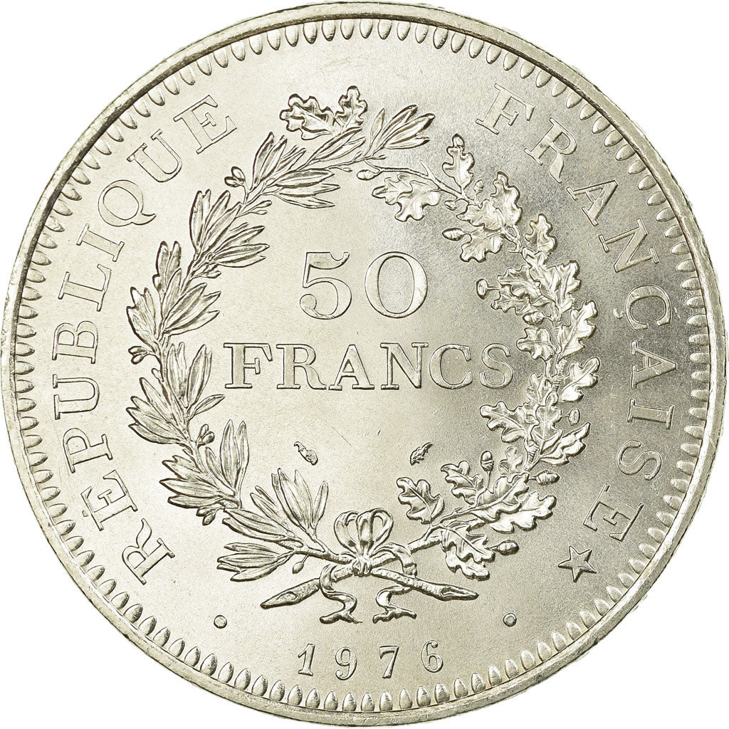 Monnaie, France, Hercule, 50 Francs, 1976, Paris, SUP, Argent, Gadoury:882