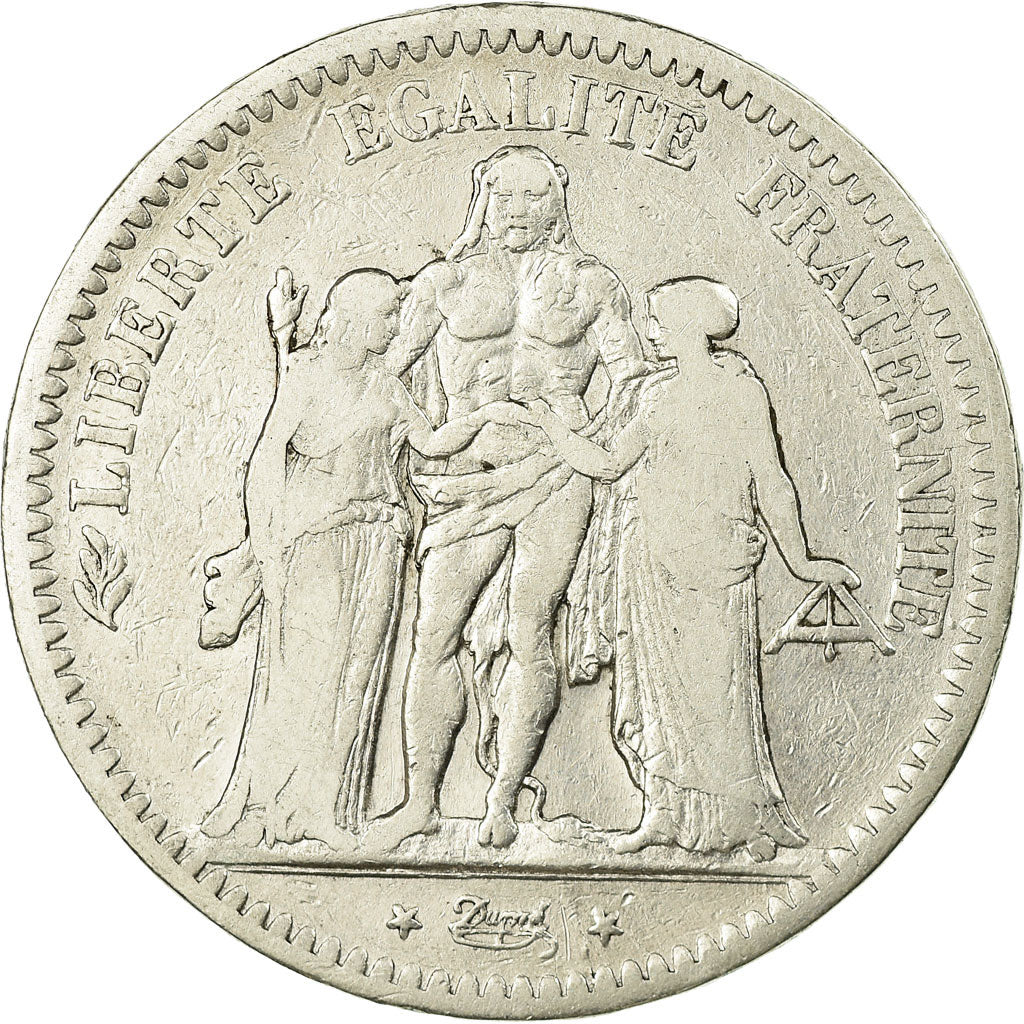 Coin, France, Hercule, 5 Francs, 1849, Bordeaux, VF(20-25), Silver, KM:756.4