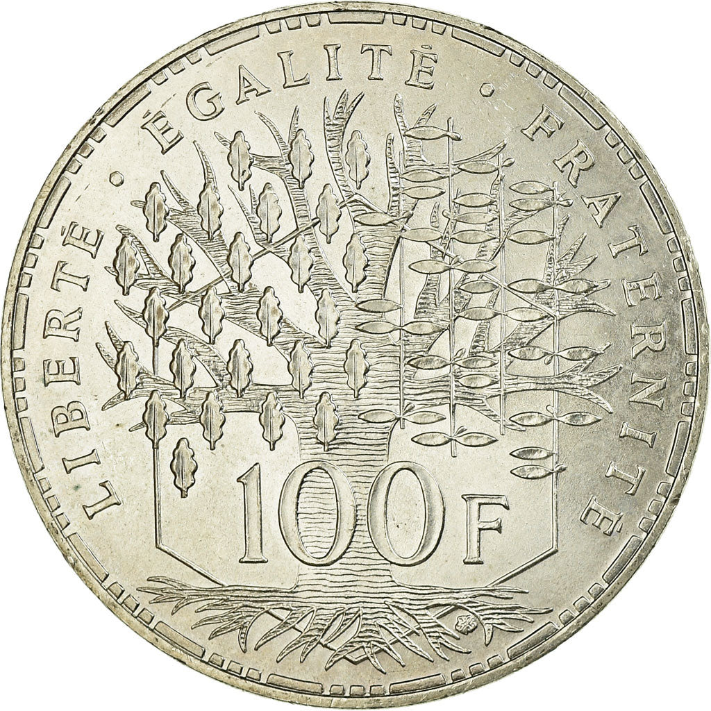 Coin, France, Panthéon, 100 Francs, 1989, Paris, EF(40-45), Silver, KM:951.1