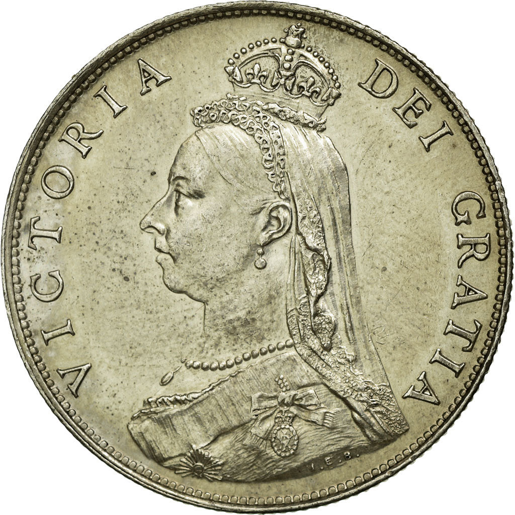 Coin, Great Britain, Victoria, Florin, Two Shillings, 1887, MS(63), Silver