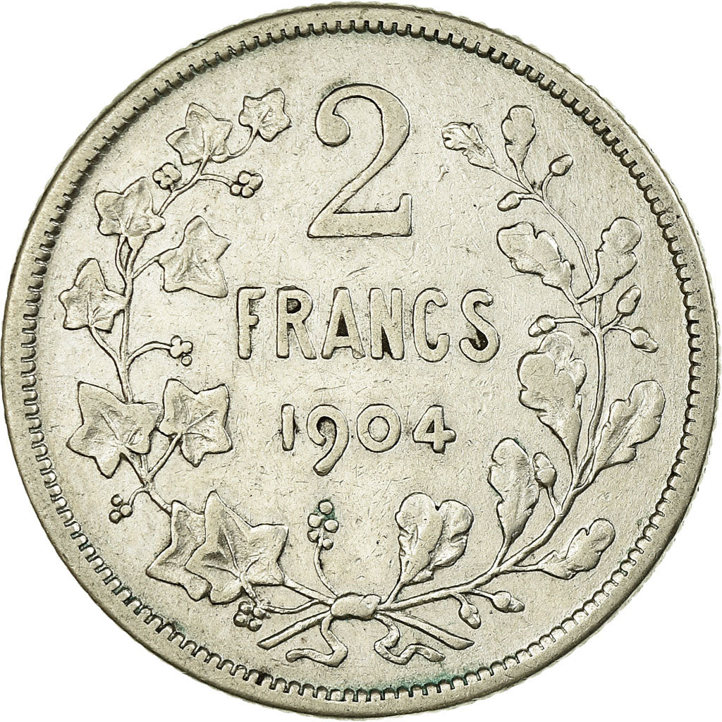 Coin, Belgium, 2 Francs, 2 Frank, 1904, EF(40-45), Silver, KM:58.1