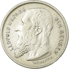 Moeda, Bélgica, 2 Francs, 2 Frank, 1909, EF(40-45), Prata, KM:59