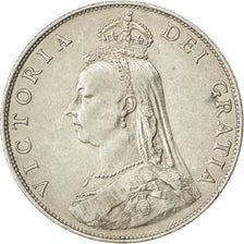 GREAT BRITAIN, Florin, Two Shillings, 1887, KM #762, AU(55-58), Silver, 11.30